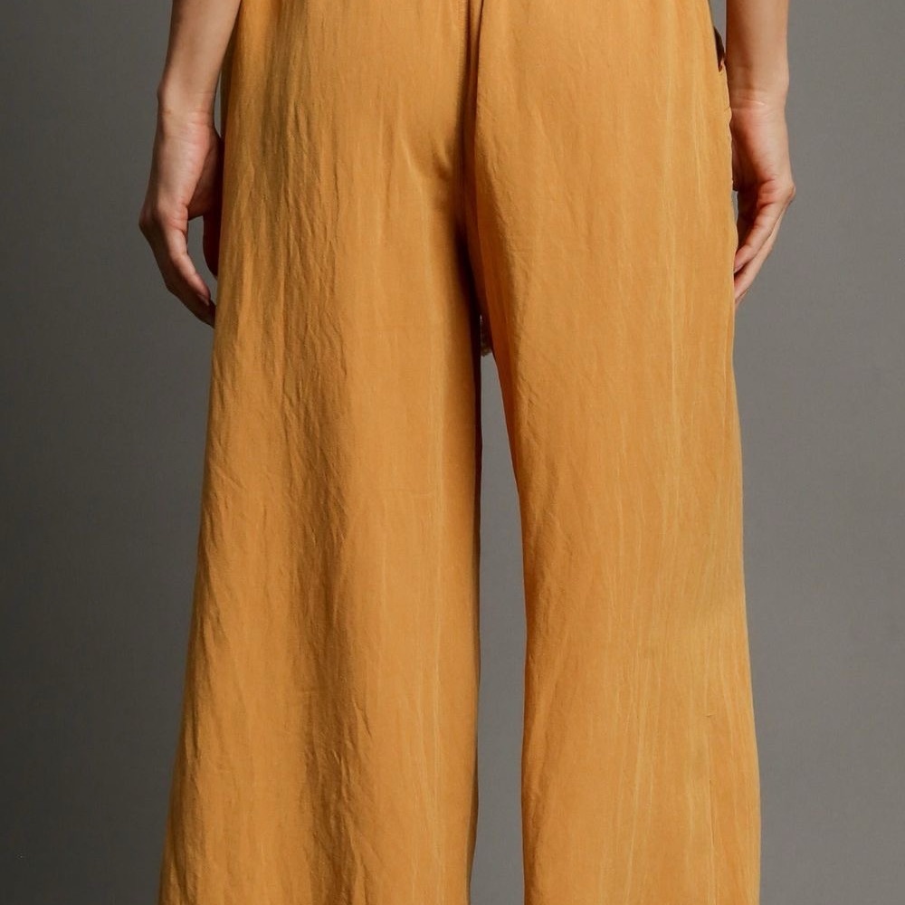 Full Size Rope Drawstring Wide Leg Pants Plus Size - Picture 3 of 3